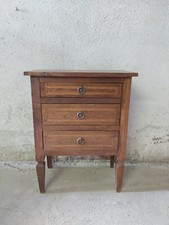 Comodino 3 cassetti filetto in noce stile 700