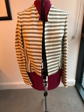 Striped Cotton/linen Ladies Jacket, Size 14