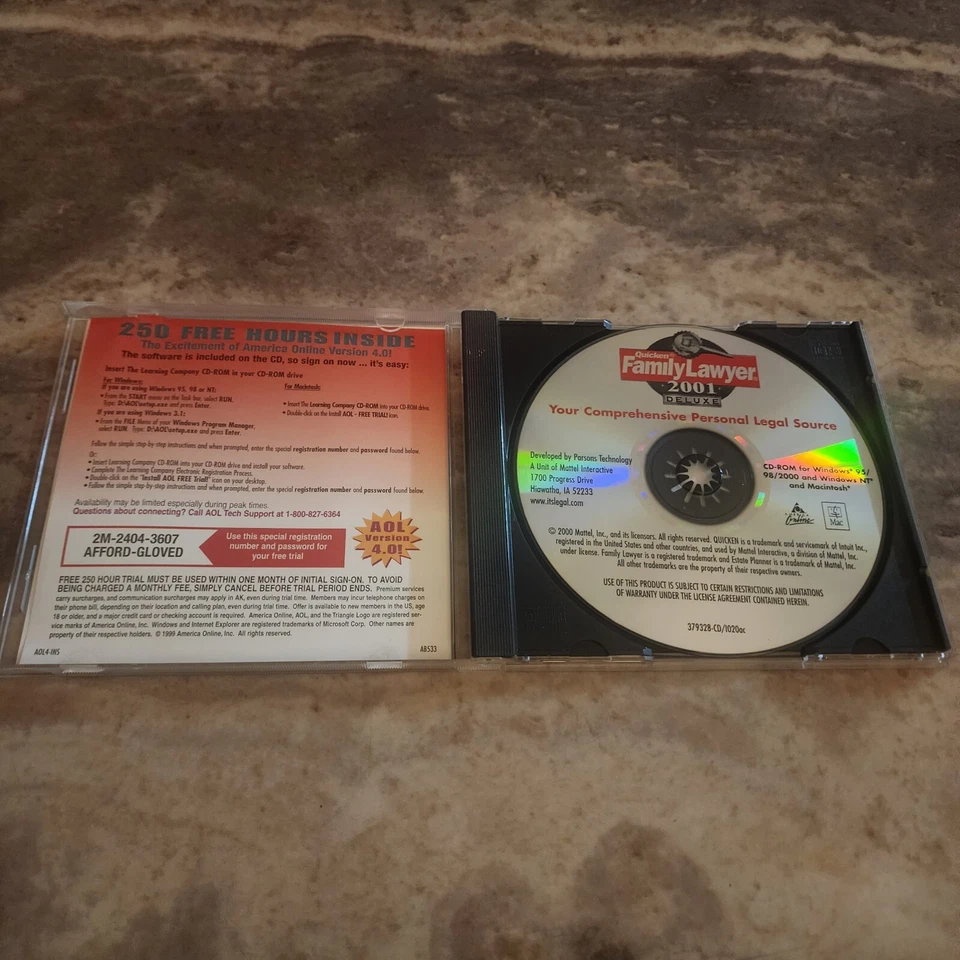  Quicken Family Lawyer 2001 DELUX CD Rom Windows Suite CDROM Windows 95/98/2000 - Image 3 of 4