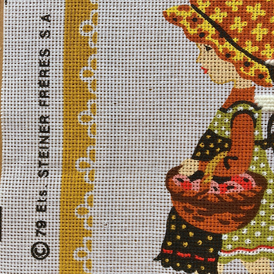 Royal Paris Needlepoint Canvas # 131.72 Cathy Partially Worked 29.5 x 22cmDesign - Image 4 of 4