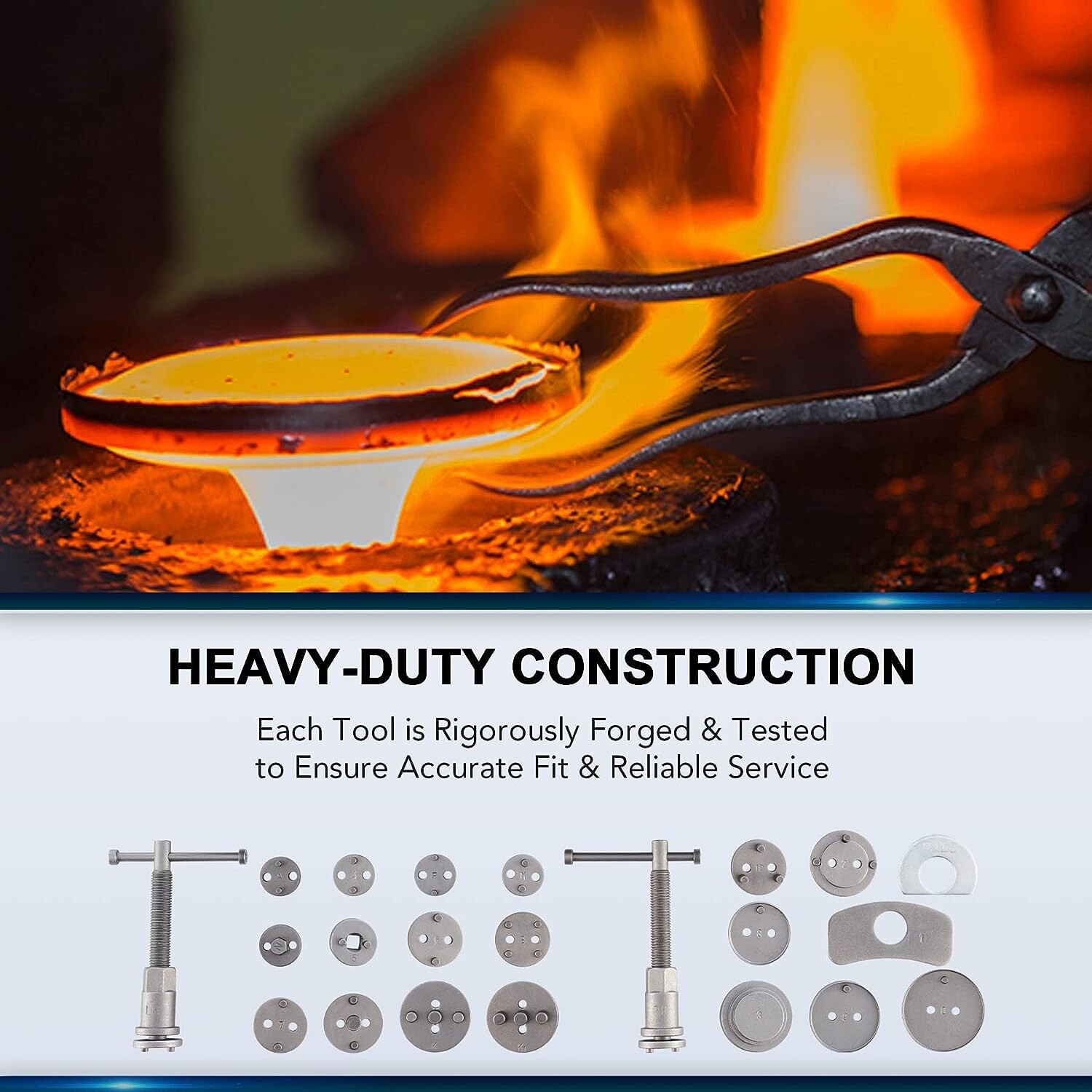 OMT 24pcs Brake Caliper Tool, Heavy Duty Brake Caliper Compression Tool