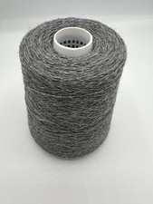 100% Shetland Yarn. Mid Grey Melange. 500g Cone.2 Ply Hand/machine Knit. 2/9nm.