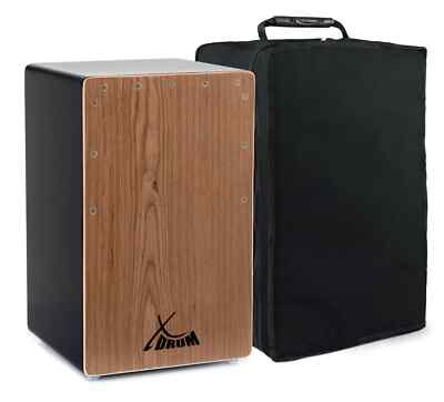 Tolle XDrum El Bajo Cajon mit Bass Port, Walnuss-Furnier-Schlagfläche und Tasche