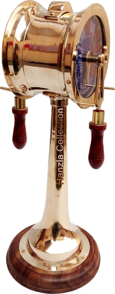 Antiguo telégrafo de latón para pedido de motor de barco 14" náutico decorativo coleccionable Foto 4 de 4