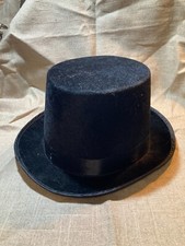 Black Classic Deluxe Top Hat Adults Victorian Style Gothic Steampunk Hat Costume