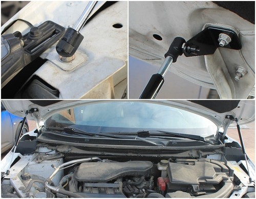 Bonnet Strut Installation Kit x2 Gas Lift Damper fit Nissan Qashqai J11 2013-20 - Picture 2 of 3