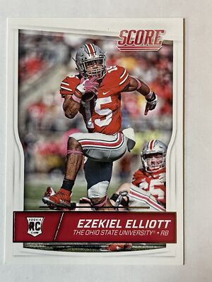 2016 Score #344 Ezekiel Elliott Rookie Ohio State Buckeyes