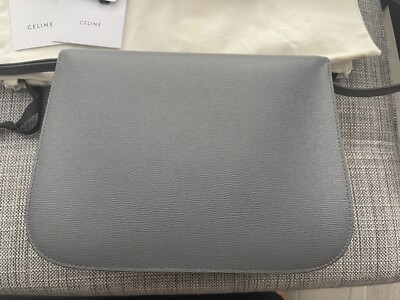 CELINE グレー レザー ケース Celine classic medium box bag | eBay