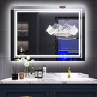 Upgrade Lighting Strips LED Bathroom Vanity Mirror Front Light& Backlit Antifog 