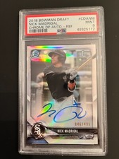 2018 Bowman Draft NICK MADRIGAL CDANM Chrome DP Auto PSA 9 MINT 046/499