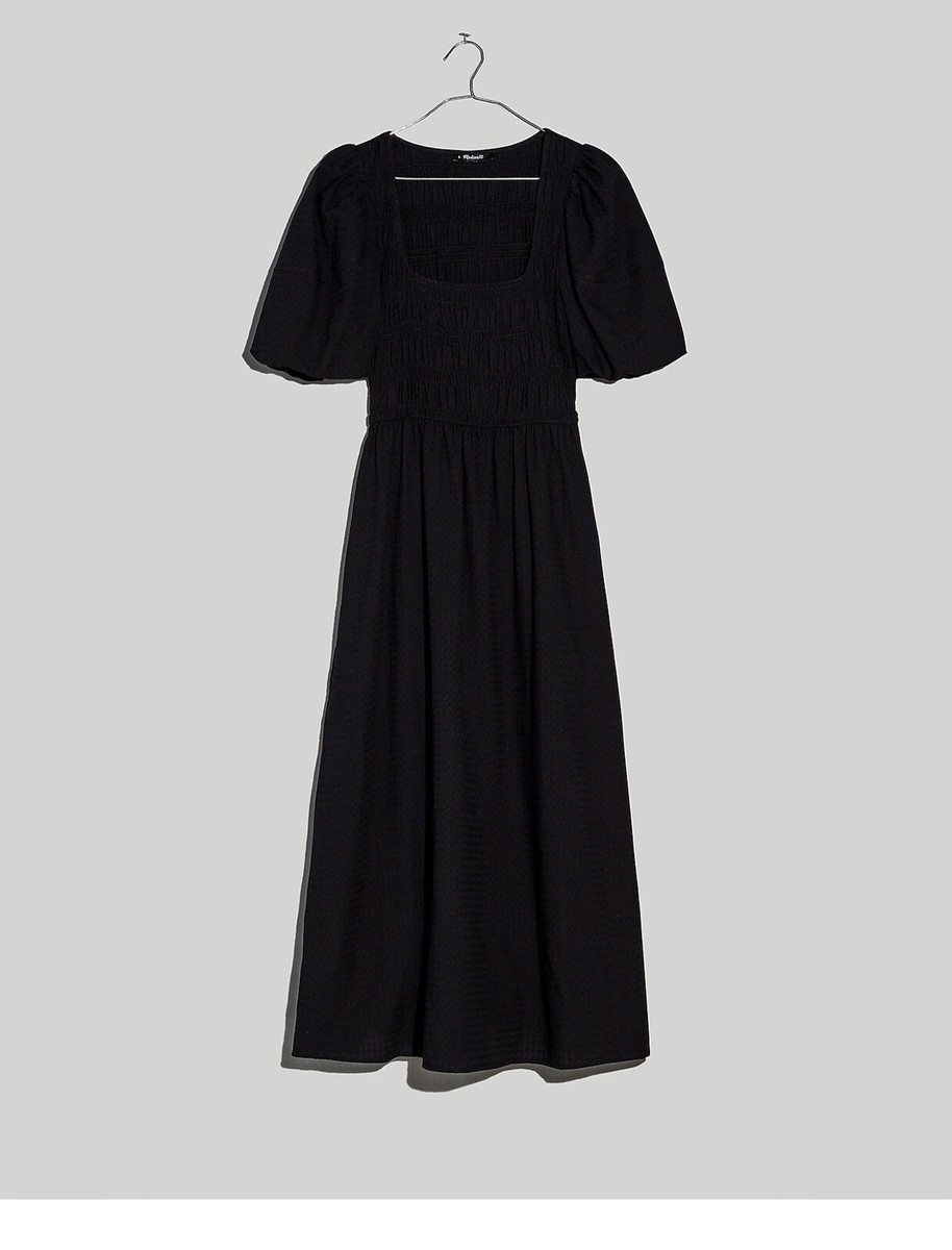 Madewell Lucie Puff-Sleeve Midi Dress Size 00