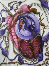 Quadro surrealista originale 36x28” acrilico/olio su tela, firmato, certificato di autenticità
