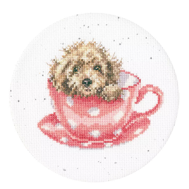 Teacup Pup - (Hannah Dale) Cross Stitch Kit by Bothy Threads