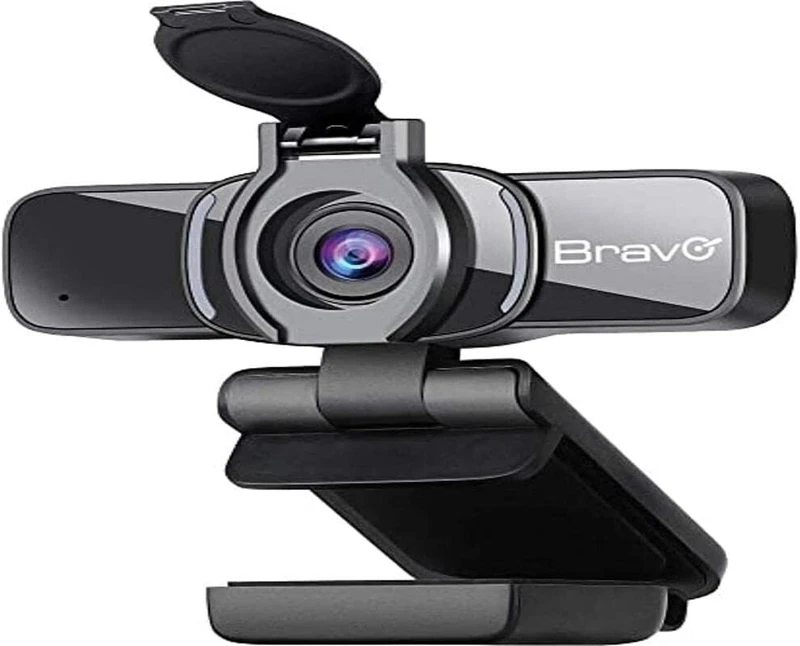 Web Cam Telecamera Videocamera per PC Full HD BRAVO 92902925 USB Nero