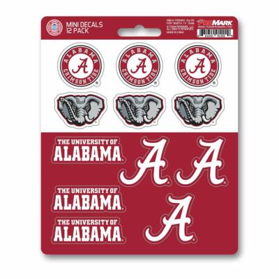 FANMATS 61148 Alabama Crimson Tide 12 Count Mini Decal Sticker Pack