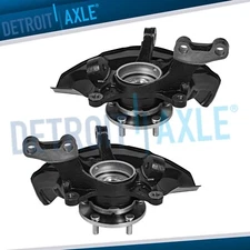 Front Steering Knuckles & Wheel Hub Bearings for 2004 - 2007 Toyota Highlander