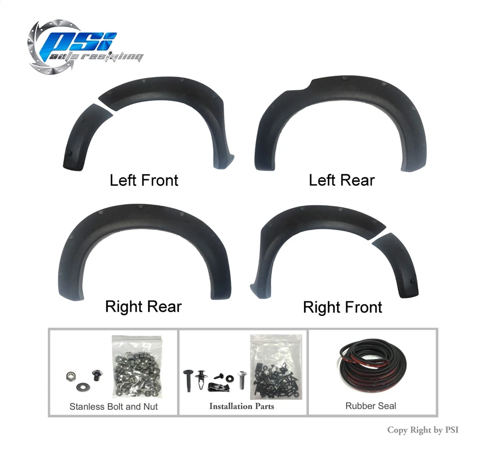 Fender Flares Pocket Bolt Fits Toyota Hilux 2011-2013 5.0 Ft Bed Only, Textured Foto 2 de 4