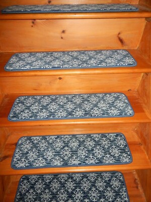 16 STEP  9'' X 30''  Stair Treads Staircase WOVEN WOOL .