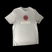NOS Bacardi Rum Gray Shirt MENS Size M Super Soft