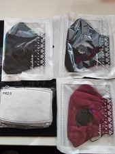 Reusable Face Mask Replaceable Air Filter Air Breathe Vents 3pk w/10 filters