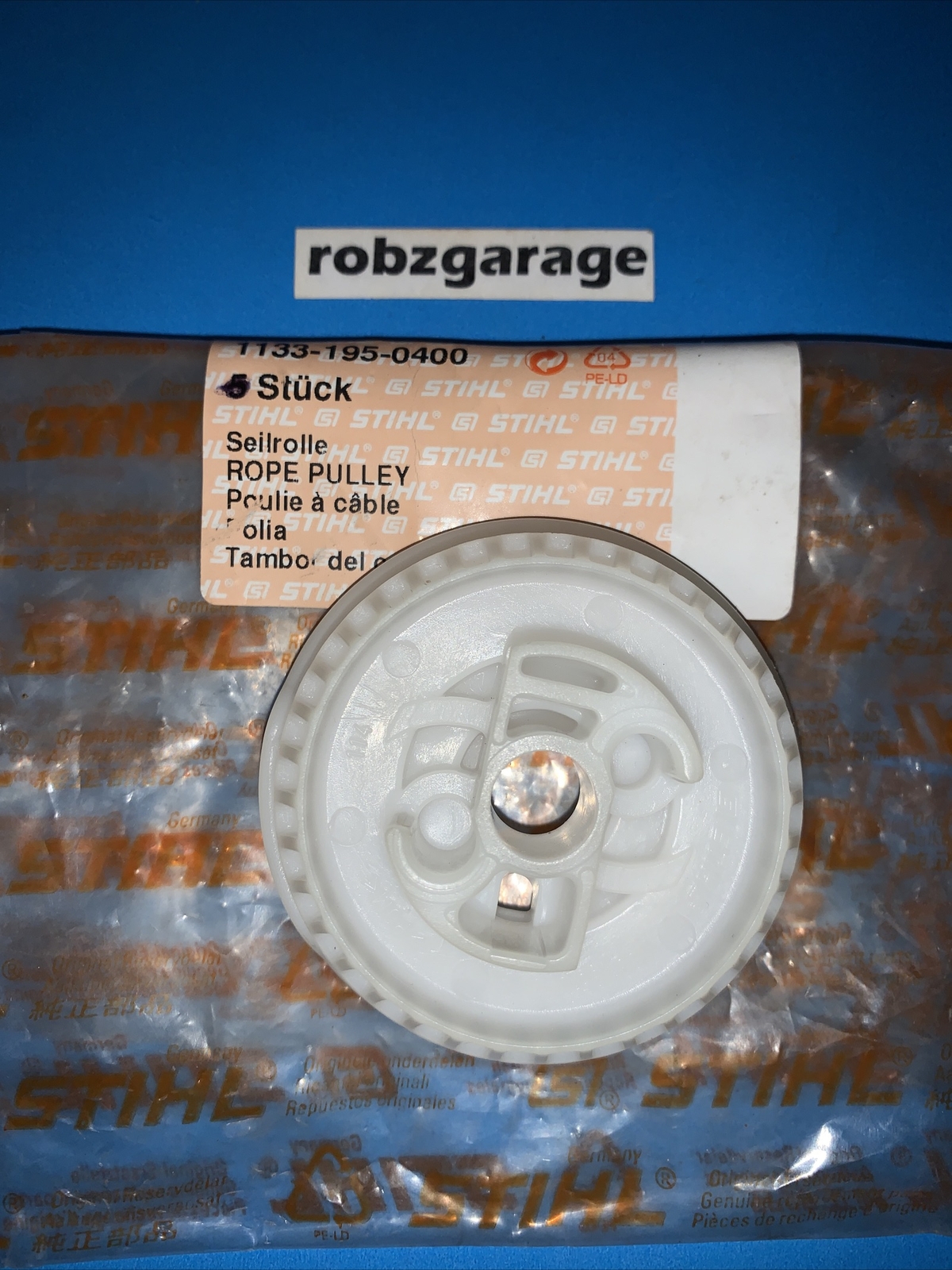 NEW OEM STIHL MS270 C MS280 C, C-B STARTER ROPE ROTOR PULLEY 1133-195 ...