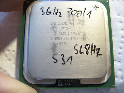 Intel Pentium 4 HT Proc. 531 3,0 GHz, 1MB Cache, 800 MHz FSB SL8HZ
