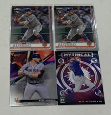 Pete Alonso Topps Chrome Update Rookie/ Optic Mythical/ Finest (3) Card Lot!