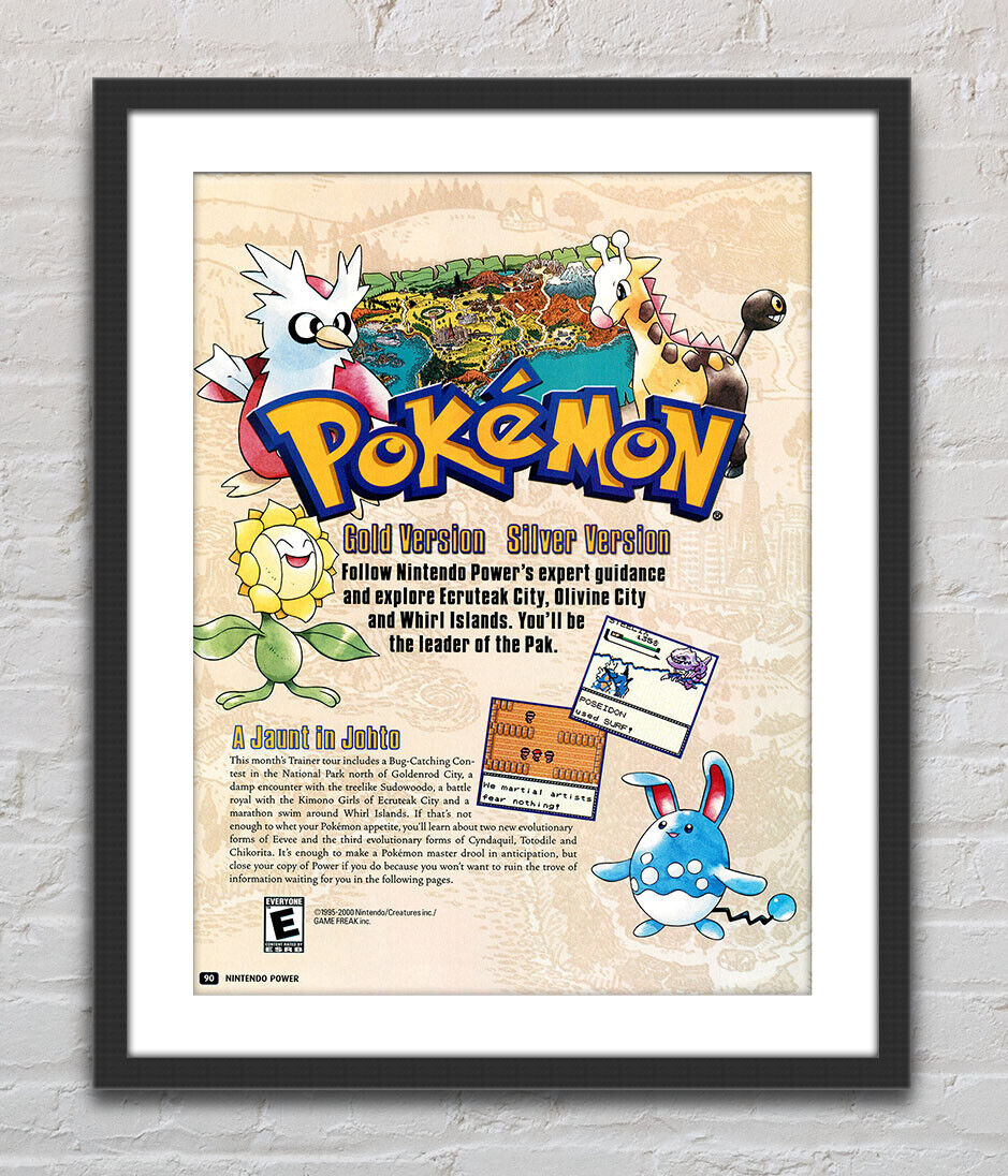 Pokemon Gold Silver Poster