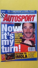 Autosport 27 April 1995 Vatanen Senna Nigel Mansell Imola British Rally DTM MINT