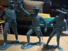 Lot of 3 Vintage Marx 1964 Plastic Cavalry Toy Soldier Figures Set