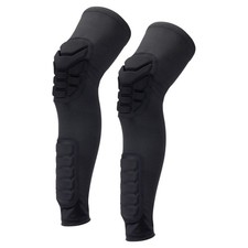 2Pcs Knee Calf Pads Knee Braces Guards Compression Leg Sleeve Black M