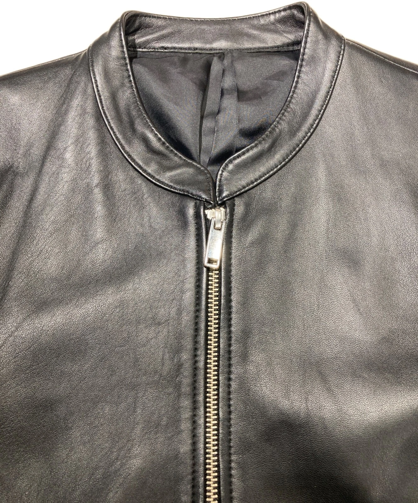 STUDIOUS Single Leather Riders Jacket Made in Japan Men's Size 2 Black image 4