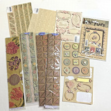 LOT of 3D Stickers and Embellishments, Scrapbooking Junk Journal Tags Borders