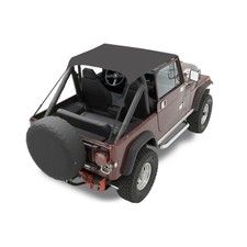 Bestop 52505-01 Soft Top Traditional Bikini Polymer Cloth Black Fits Jeep Cj5