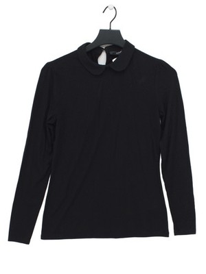 Hallhuber Women's Top S Black Viscose with Elastane, Polyester Basic