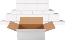 30 Shipping Boxes 9"x7"x3", White Corrugated Cardboard Box for Mailing