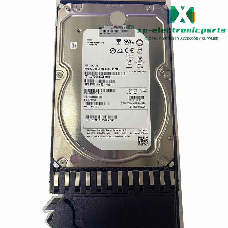 801557-001 New HP MSA 4TB 12G SAS 7.2K 3.5IN MIDLINE HARD DRIVE K2Q82A - Image 2 of 2