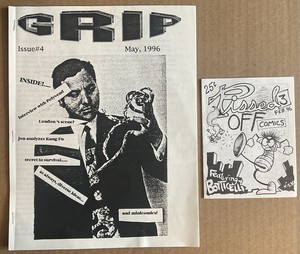 Vintage Zine GRIP #4 Schism Press/Jon Stucky 1996 & MOOT Minicomic Pissed Off