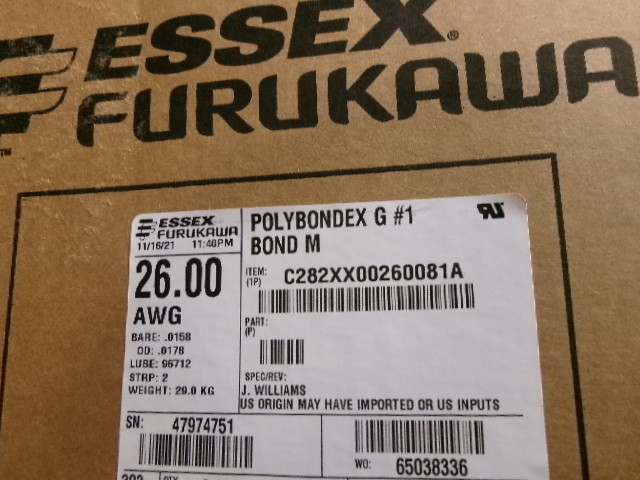ESSEX C282XX00260081A | 84 lbs Polybondex G #1 Bond M 26.00 AWG Magnet Wire