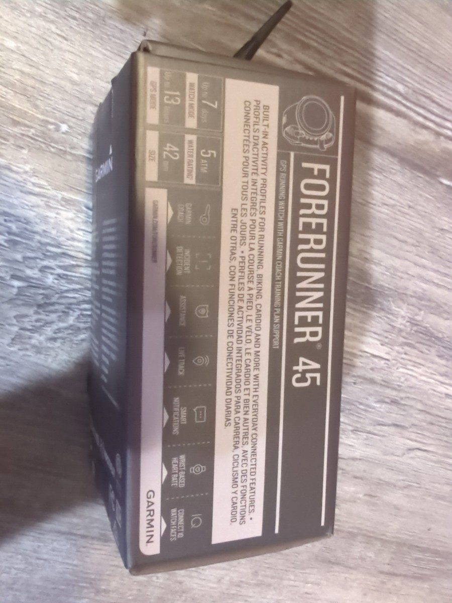 Garmin Forerunner 45 GPS Running Watch Black, Case Size 42mm for