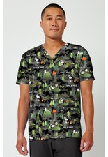 Tooniforms Cherokee Licensed V-Neck Print Top TF788 PNHK Snoopy Outdoors