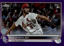 2022 Topps Chrome Update Jake Walsh #USC156 Purple Refractor St. Louis 31K