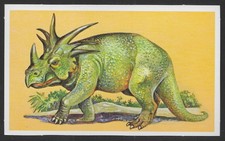Styracosaurus dinosaur 1975 by EDU-CARDS 3 1/2" x 5 3/4" - 1 flash card