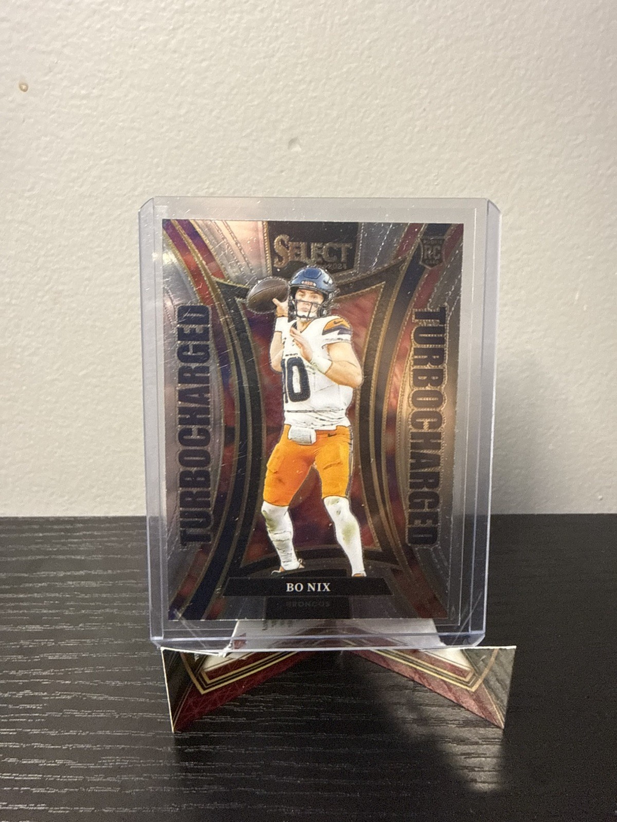 2024 Panini Select - Turbocharged Bo Nix #16 Silver Prizm (RC)