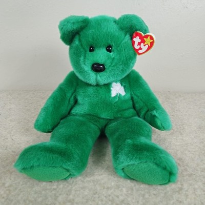 TY 1998 Beanie Buddy 'Erin' The GREEN Bear Retired St. Paddy's DAY Plush W Tag