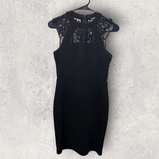 Express Dress Women’s Lace Cut Out Black Mini Dress - Size 2