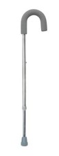 McKesson Round Handle Cane Foam Grip Adjustable 28.75-37.75" Height Silver 1