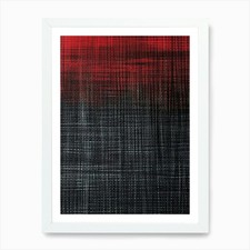 Abstract Painting, Red And Black Ar Framed Wall Art Poster Canvas Print Picture