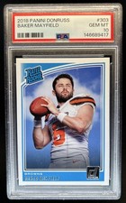 2018 Panini Donruss Baker Mayfield Rookie RC #303 Browns PSA 10 GEM MINT