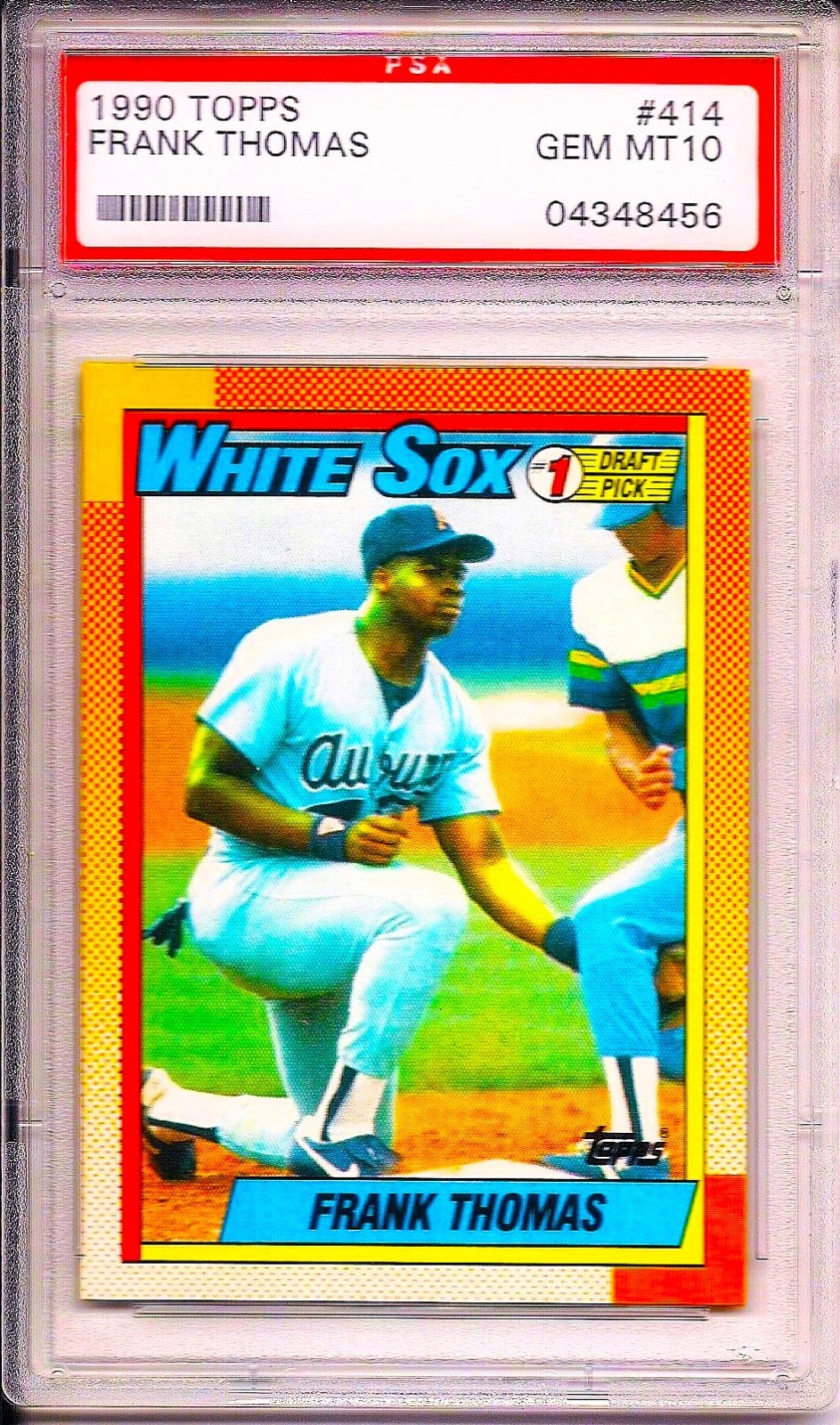 💎1990 Topps HOF RC Frank Thomas #414 PSA 10 💎WITHOUT 'NAME ON FRONT' LABELED💎